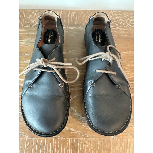 Clark’s Shoes - Clarks Artisan Leather Lace Up Comfort Casual Oxford Shoes Women’s Black 8 M